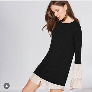 Bailey 44 Black Dress with Lace sleeves